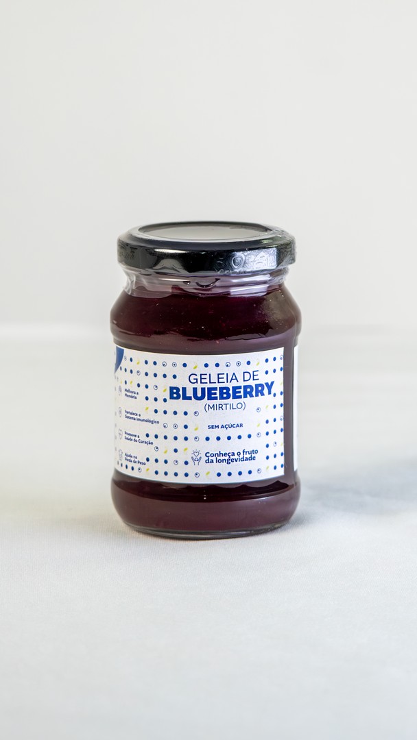 Geleia de Blueberry Ouro Azul sem açucar